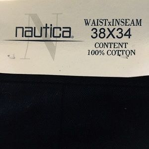 Men’s Navy Cotton Pleat-front Pants